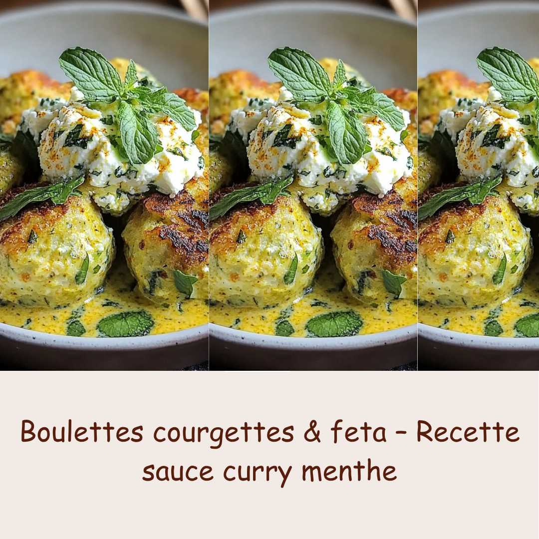 Boulettes courgettes & feta – Recette sauce curry menthe - recette française facile