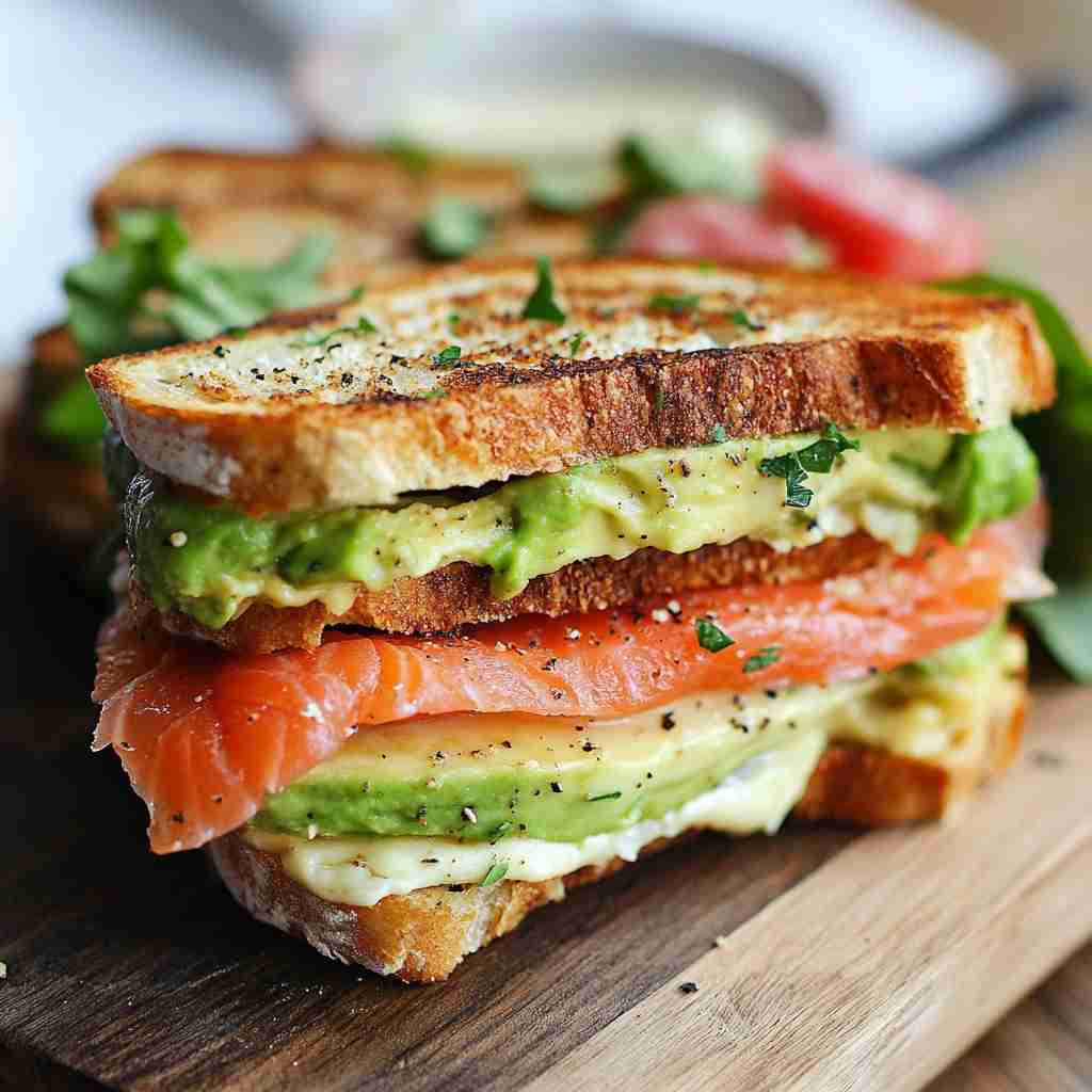 Croque Avocat & Saumon Fumé Croque Avocat & Saumon Fumé