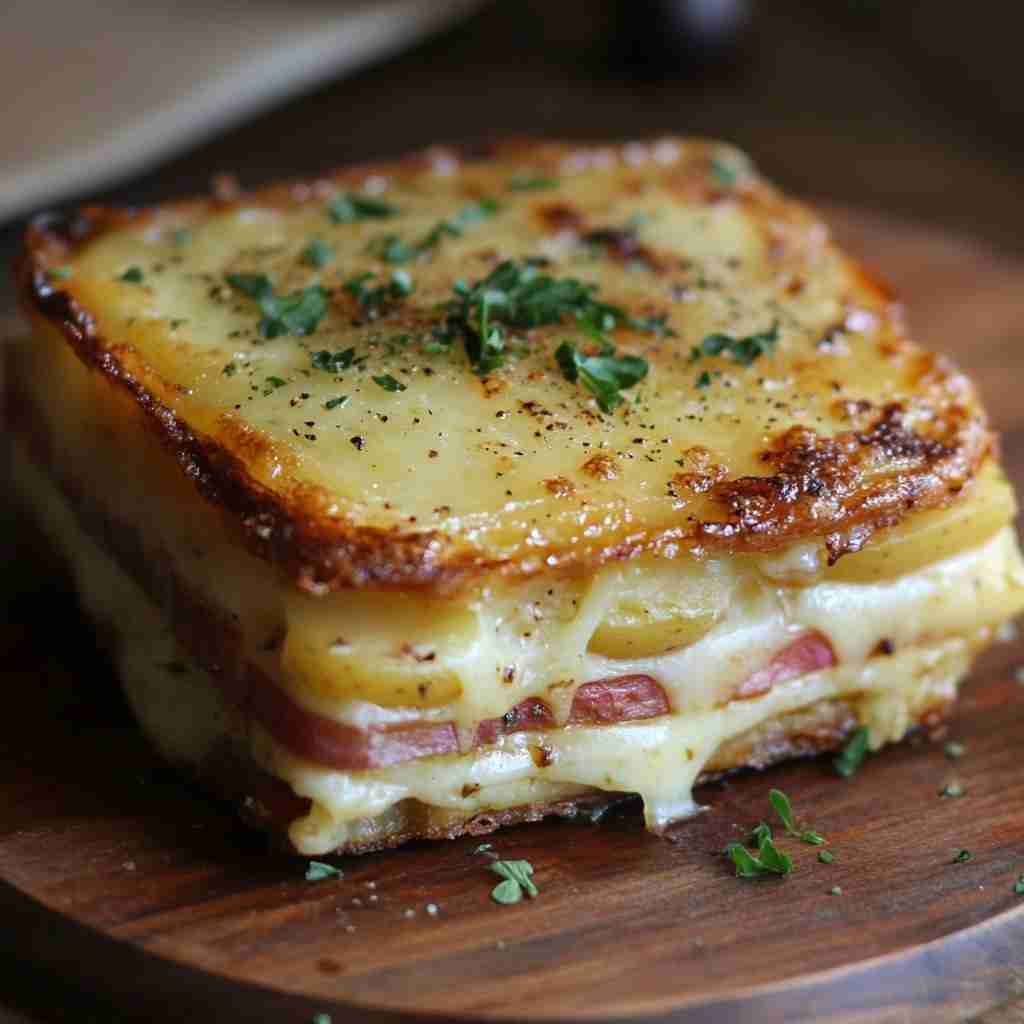 Croque Tartiflette au Reblochon Croque Tartiflette au Reblochon