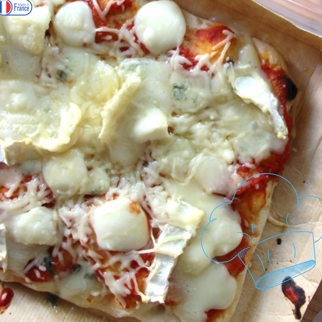 Pinsa façon pizza 3 fromages : recette facile et gourmande - recette française facile