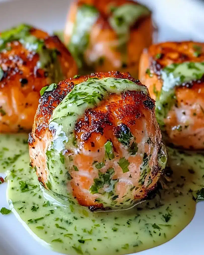 saumon grillé, boulettes de saumon, recette saumon, sauce avocat, recette healthy, dîner léger, recette rapide, cuisine saine, saumon avocat, recette facile, recette protéinée, avocat coriandre, idée repas soir, cuisine maison, recette gourmande, saumon grillé sauce crémeuse
