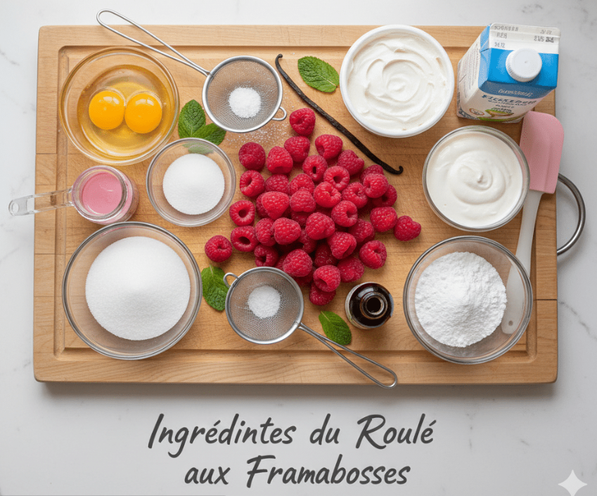 Roulé aux Framboises et Mascarpone