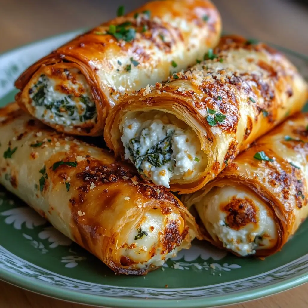 Cigares Croustillants Fromage Épinards - Recette Facile Cigares Croustillants Fromage Épinards - Recette Facile